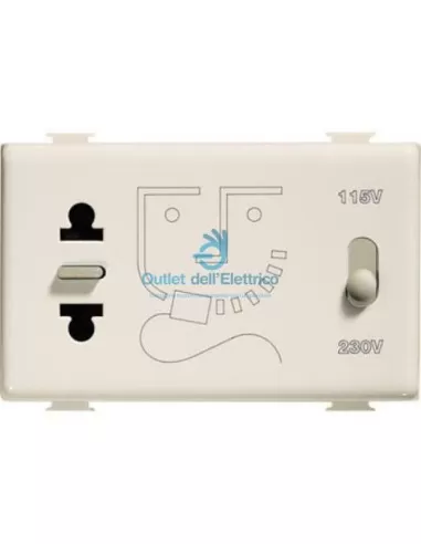 Bticino 5460R Magic Rasierersteckdose Pri:230V Sek.:115-230V-20VA